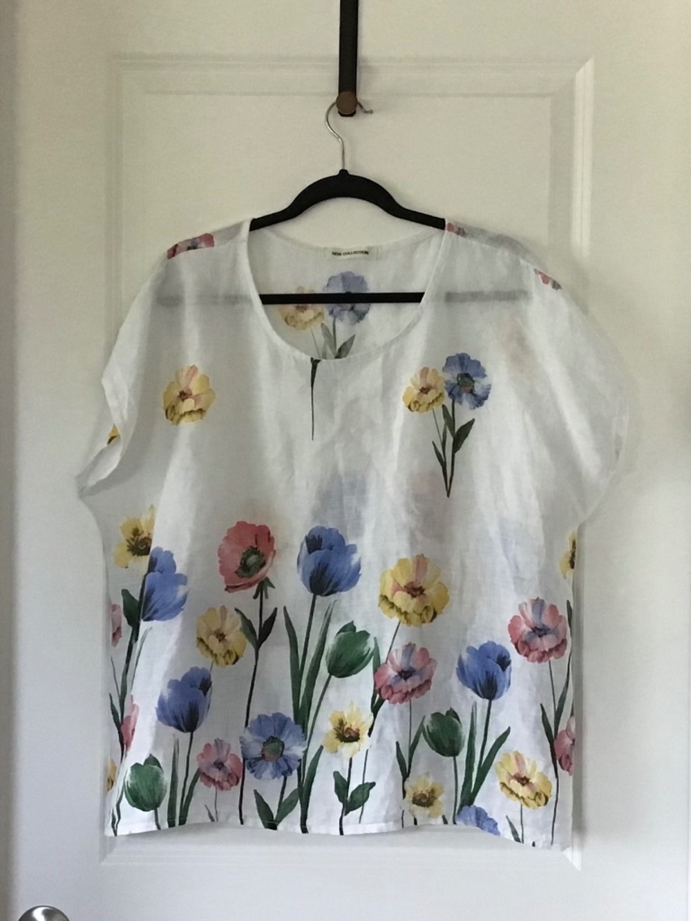 White linen blouse OS